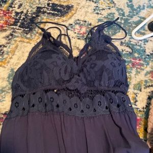 Navy blue maxi dress